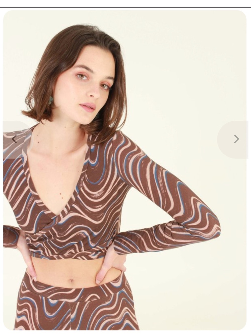 Studio Fantastique Loretta Top - Brown Waves